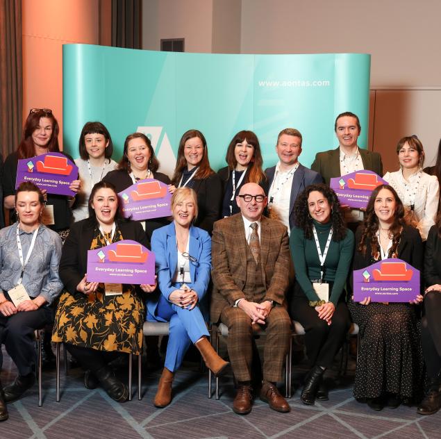 The AONTAS team standing together at a recent event
