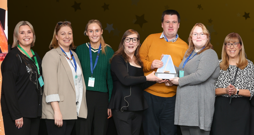 Staff and Learners from REHAB celebrate with their STAR Award in Croke Park