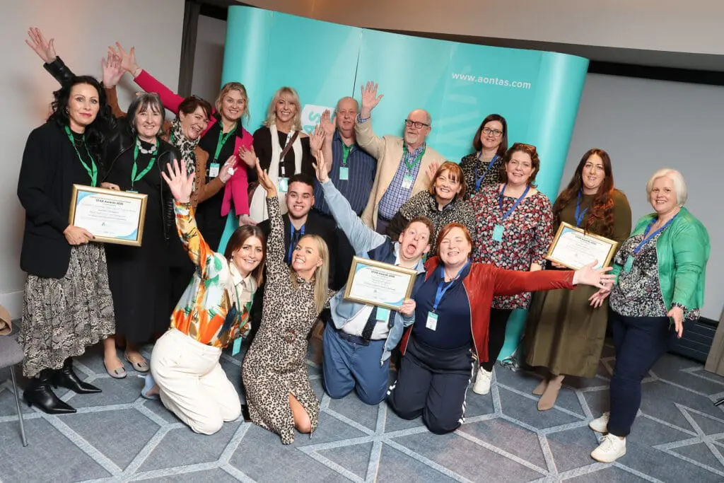 Aontas staff receiving an award